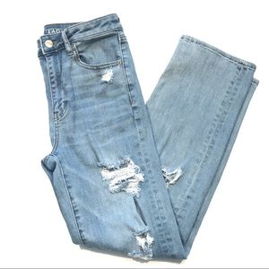 American Eagle Distressed Straight Leg Crop 6